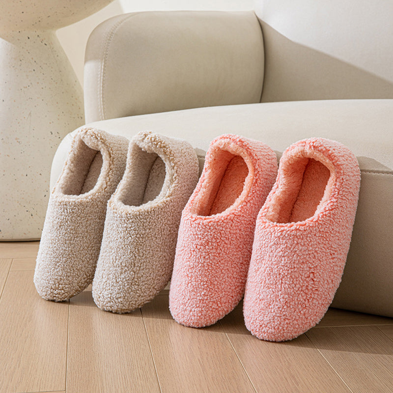 Casual Plush Women's Slippers Home Luxury Designer Woman Shoes Flat Winter Indoor Ankle Boots Trend Slides Elegant Footwear Soft