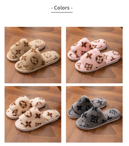Fluffy Women's Slippers Indoor Autumn Winter Luxury Designer Woman Shoes Home Flats Casual Fuzzy Fur Slides Elegant Plush Soft
