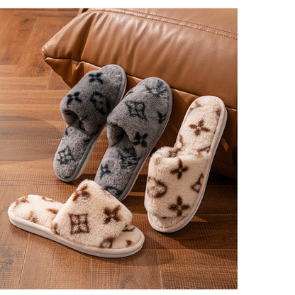 Fluffy Women's Slippers Indoor Autumn Winter Luxury Designer Woman Shoes Home Flats Casual Fuzzy Fur Slides Elegant Plush Soft