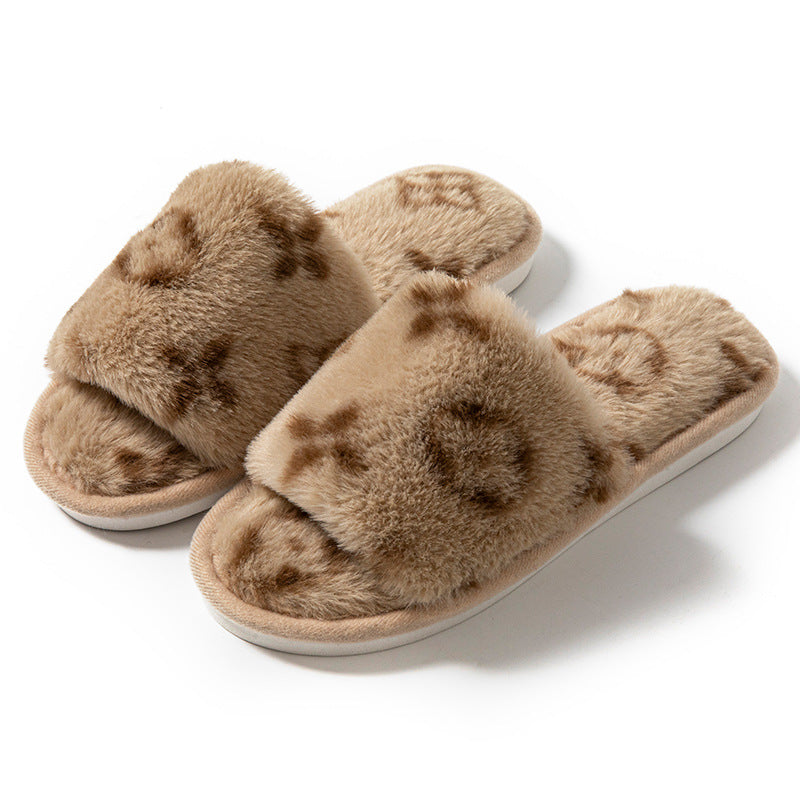 Fluffy Women's Slippers Indoor Autumn Winter Luxury Designer Woman Shoes Home Flats Casual Fuzzy Fur Slides Elegant Plush Soft