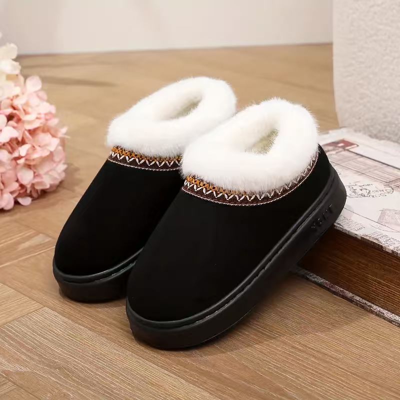 Fluffy Women's Slippers Home Casual Plush Ankle Boots Female Winter Fuzzy Fur Luxury Designer Plarform Shoes Girl Indoor Outdoor