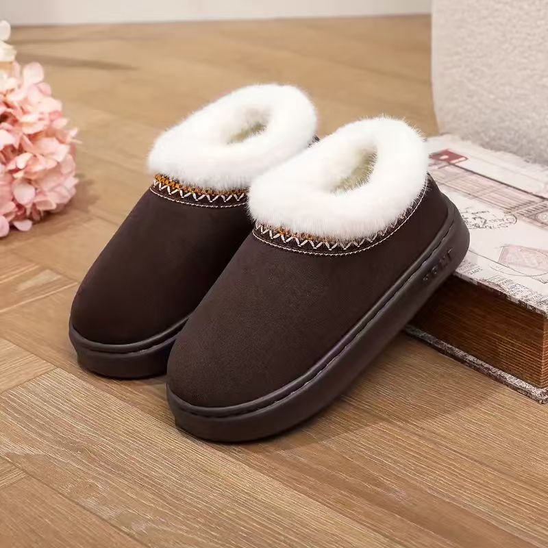 Fluffy Women's Slippers Home Casual Plush Ankle Boots Female Winter Fuzzy Fur Luxury Designer Plarform Shoes Girl Indoor Outdoor