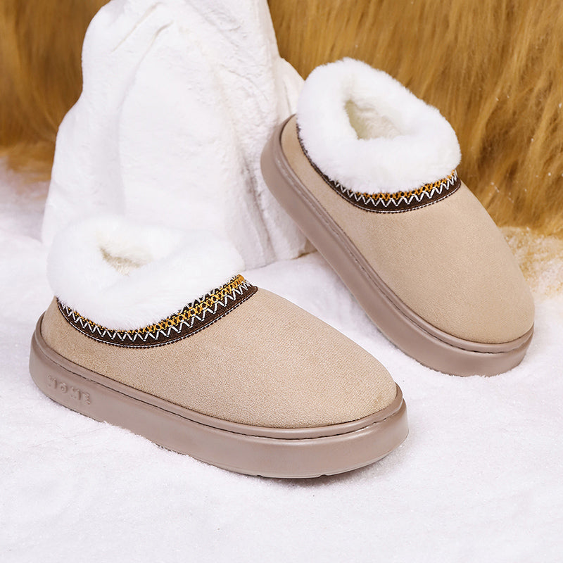 Fluffy Women's Slippers Home Casual Plush Ankle Boots Female Winter Fuzzy Fur Luxury Designer Plarform Shoes Girl Indoor Outdoor