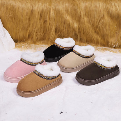 Fluffy Women's Slippers Home Casual Plush Ankle Boots Female Winter Fuzzy Fur Luxury Designer Plarform Shoes Girl Indoor Outdoor