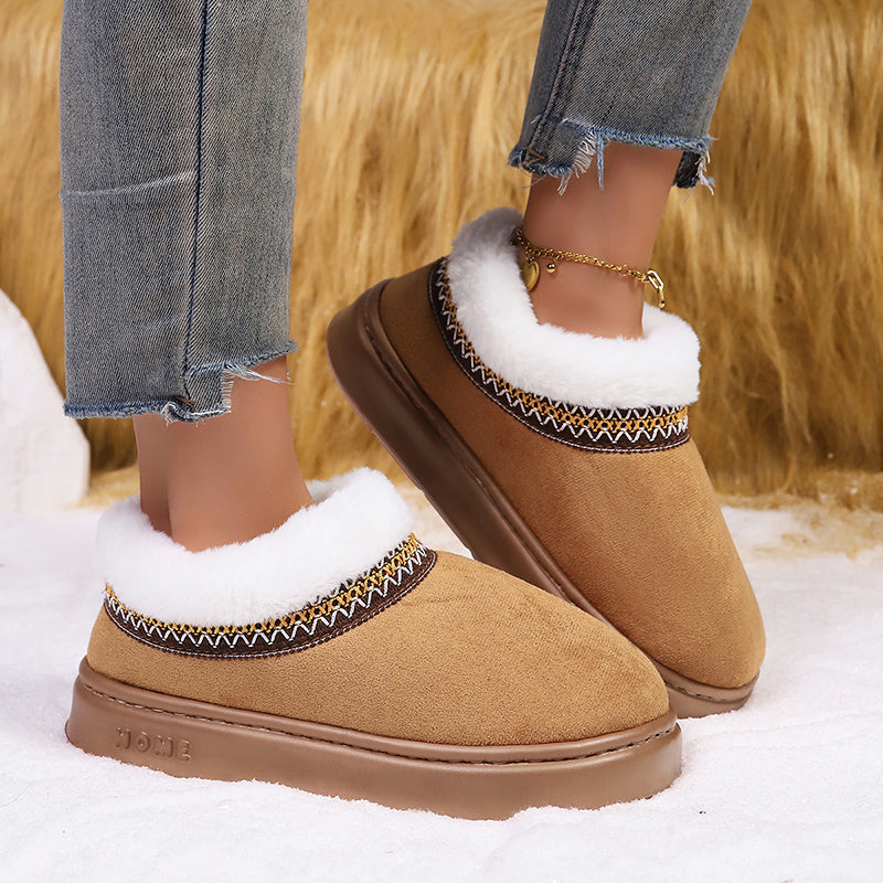 Fluffy Women's Slippers Home Casual Plush Ankle Boots Female Winter Fuzzy Fur Luxury Designer Plarform Shoes Girl Indoor Outdoor