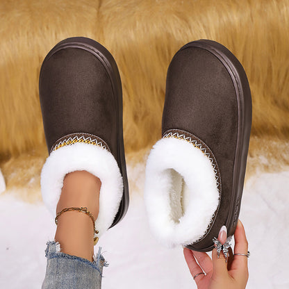 Fluffy Women's Slippers Home Casual Plush Ankle Boots Female Winter Fuzzy Fur Luxury Designer Plarform Shoes Girl Indoor Outdoor