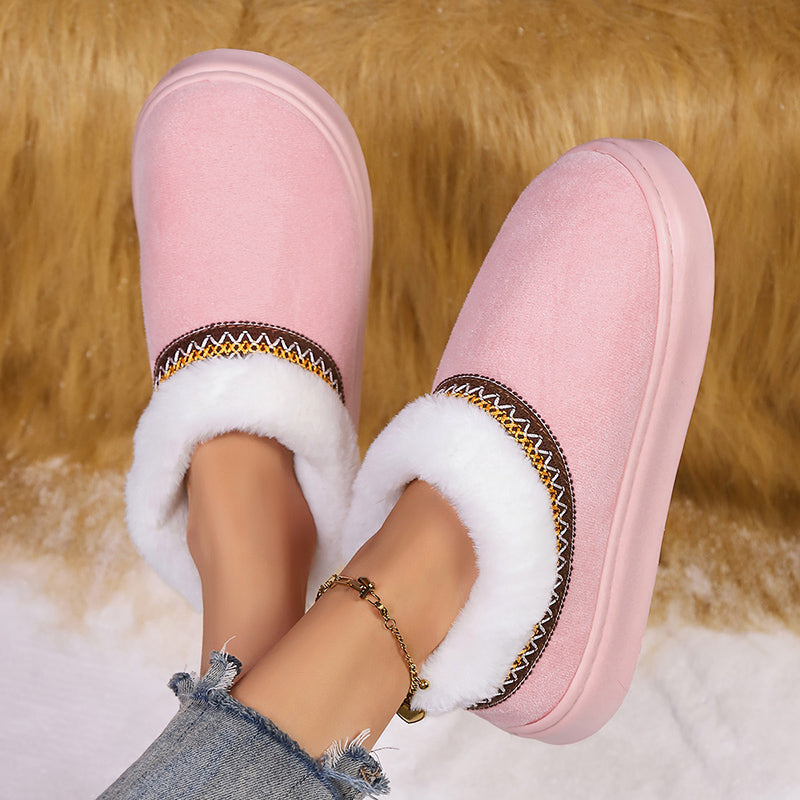 Fluffy Women's Slippers Home Casual Plush Ankle Boots Female Winter Fuzzy Fur Luxury Designer Plarform Shoes Girl Indoor Outdoor