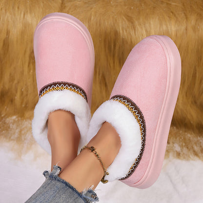 Fluffy Women's Slippers Home Casual Plush Ankle Boots Female Winter Fuzzy Fur Luxury Designer Plarform Shoes Girl Indoor Outdoor