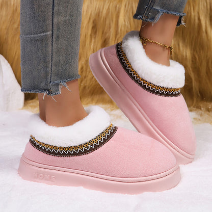 Fluffy Women's Slippers Home Casual Plush Ankle Boots Female Winter Fuzzy Fur Luxury Designer Plarform Shoes Girl Indoor Outdoor