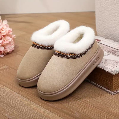 Fluffy Women's Slippers Home Casual Plush Ankle Boots Female Winter Fuzzy Fur Luxury Designer Plarform Shoes Girl Indoor Outdoor