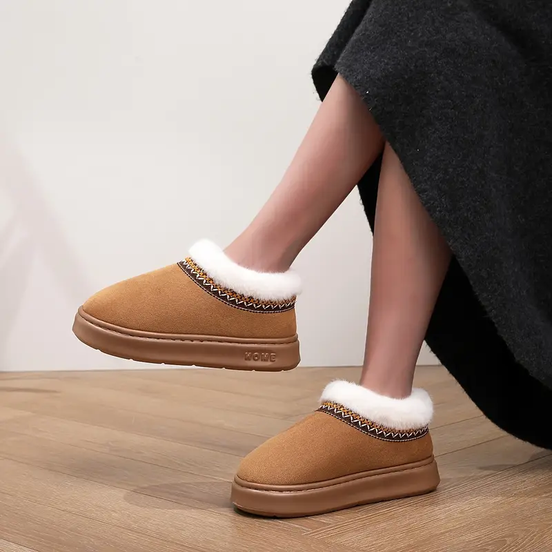 Fluffy Women's Slippers Home Casual Plush Ankle Boots Female Winter Fuzzy Fur Luxury Designer Plarform Shoes Girl Indoor Outdoor