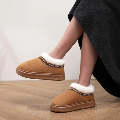 Fluffy Women's Slippers Home Casual Plush Ankle Boots Female Winter Fuzzy Fur Luxury Designer Plarform Shoes Girl Indoor Outdoor