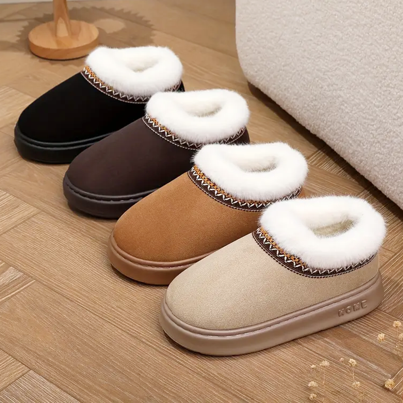 Fluffy Women's Slippers Home Casual Plush Ankle Boots Female Winter Fuzzy Fur Luxury Designer Plarform Shoes Girl Indoor Outdoor