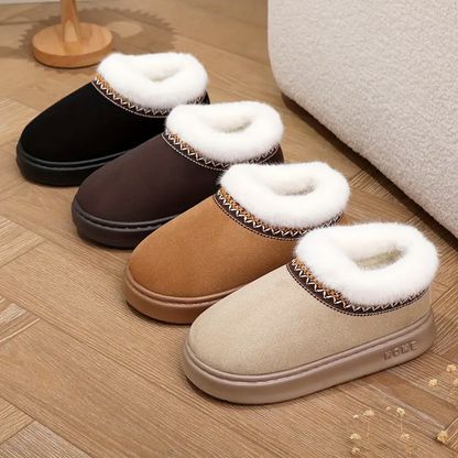 Fluffy Women's Slippers Home Casual Plush Ankle Boots Female Winter Fuzzy Fur Luxury Designer Plarform Shoes Girl Indoor Outdoor