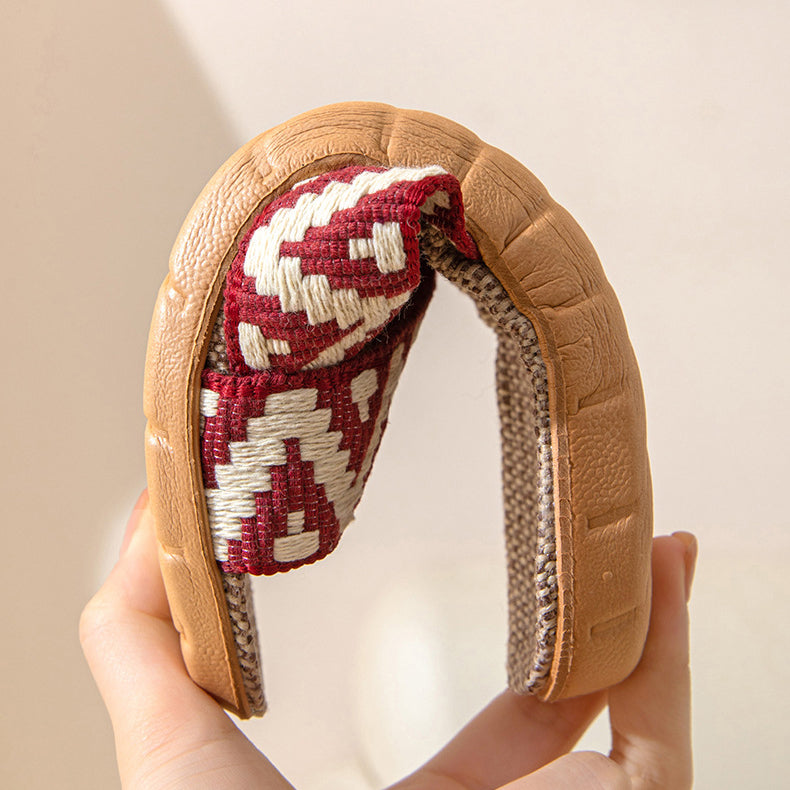 Hemp Casual Women's Slippers Home Flats Spring Summer Luxury Designer Woman Shoes Fashion Indoor Slides Ladies Soft Sole Elegant