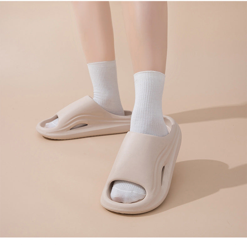 EVA Platform Slippers Women Home Brand Luxury Design Summer Shoes Couple Bathroom Indoor Outdoor Beach Slides Men Soft Non-Slip