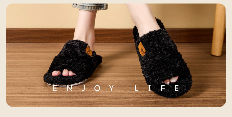 Fluffy Women's Slippers Home Soft Spring Autumn Luxury Designer Woman Shoes Elegant Faux Fuzzy Fur Slides Girl Non-Slip Open Toe