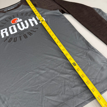 NFL Cleveland Browns Long Sleeve Shirt M Brown/Grey 1802970 Established 1946