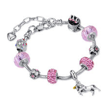 AliExpress Cross-border European and American Creative Jewelry Fashion DIY Crystal Beaded Bracelet Crystal Bracelet Ladies Jewelry