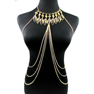 Meiximei Body Chain Jewelry Gold Lace Personalized Fashion Necklace Body Chain