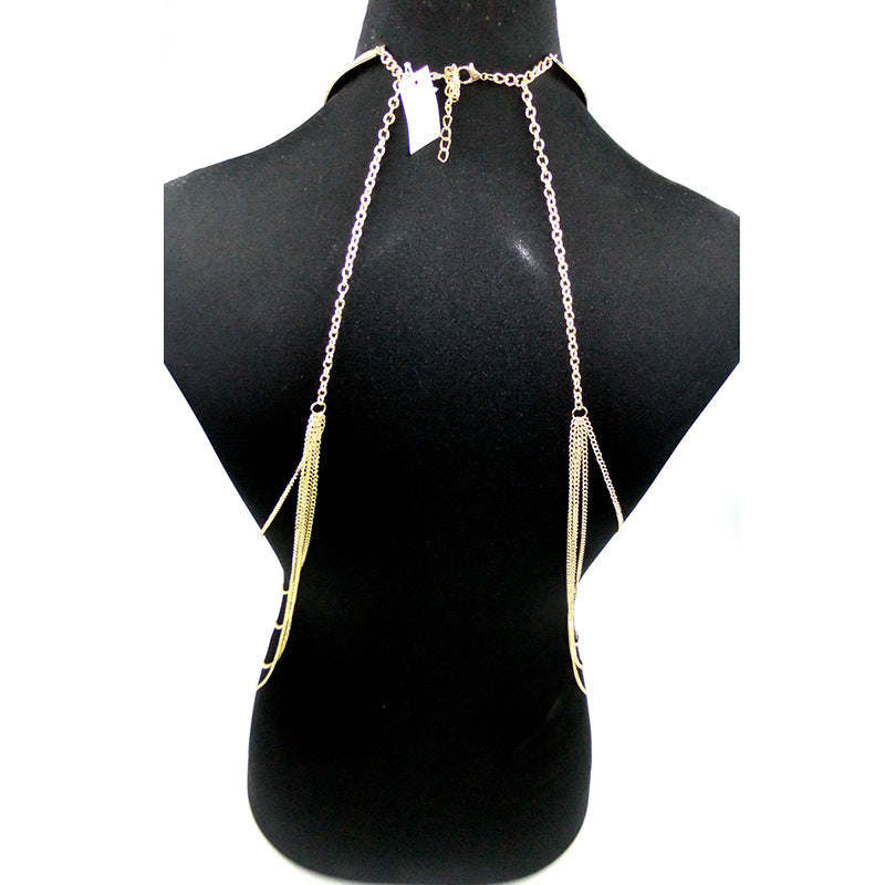 Aliexpress Jewelry Body Chain Gold Large Hoop Necklace Exaggerated Stylish Body Chain