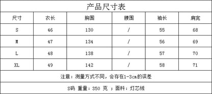 Ins Style Autumn and Winter European and American Lantern Long-Sleeved Corduroy Casual Short Outwear Jacket Amazon Hot Cross-Border Women's Clothing
