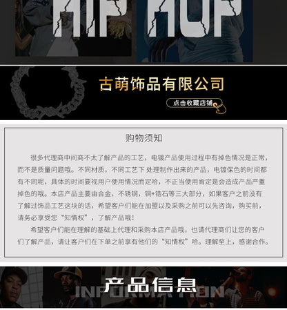 Hip-hop ancient cute European and American new sword of justice bracelet copper inlaid zircon full diamond trend Joker jewelry wholesale