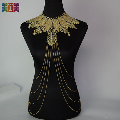 Meiximei Body Chain Jewelry Gold Lace Personalized Fashion Necklace Body Chain