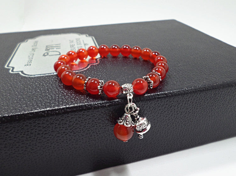 Red Agate Crystal Bracelet Women's Small Jewelry Bracelet Couple Jewelry Bracelet Jewelry Beaded Yiwu Small Commodity Jewelry