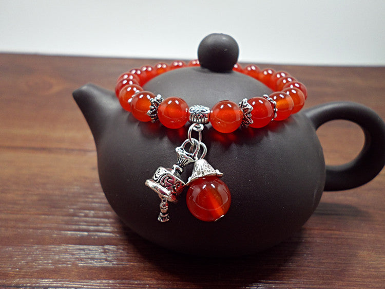 Red Agate Crystal Bracelet Women's Small Jewelry Bracelet Couple Jewelry Bracelet Jewelry Beaded Yiwu Small Commodity Jewelry