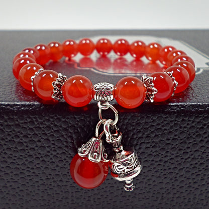 Red Agate Crystal Bracelet Women's Small Jewelry Bracelet Couple Jewelry Bracelet Jewelry Beaded Yiwu Small Commodity Jewelry