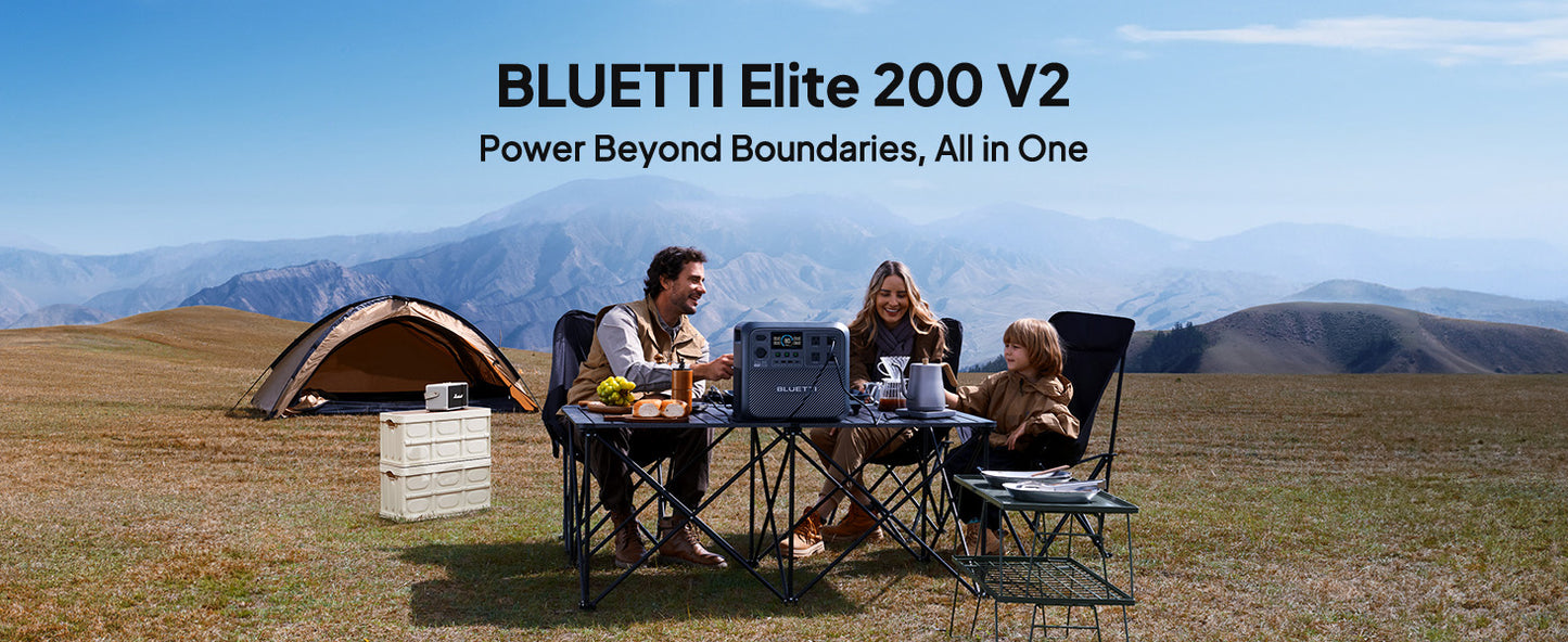 【Renew】BLUETTI Elite 200 V2 Portable Power Station 2600W 2073.6Wh High Capacity Solar Generator for Outdoor Camping