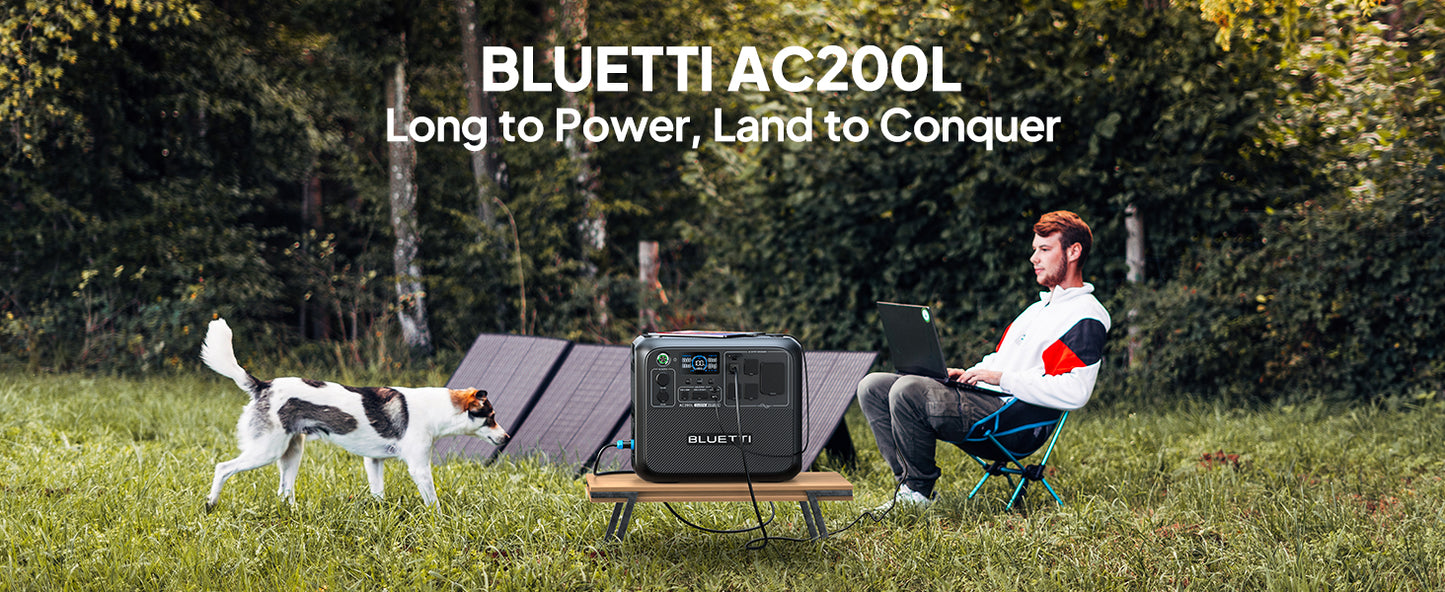 【RENEW 】BLUETTI AC200L 2048Wh 2400W Portable Power Station Solar Generator High-Capacity Reliable Energy for Home Outdoor