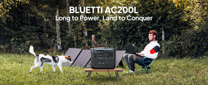 【RENEW 】BLUETTI AC200L 2048Wh 2400W Portable Power Station Solar Generator High-Capacity Reliable Energy for Home Outdoor