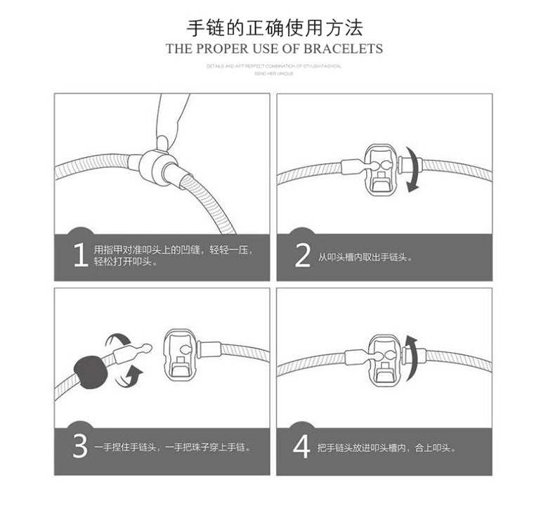 AliExpress Cross-border European and American Creative Jewelry Fashion DIY Crystal Beaded Bracelet Crystal Bracelet Ladies Jewelry