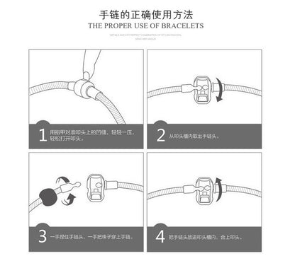 AliExpress Cross-border European and American Creative Jewelry Fashion DIY Crystal Beaded Bracelet Crystal Bracelet Ladies Jewelry