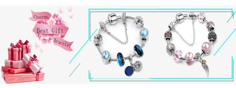 AliExpress Cross-border European and American Creative Jewelry Fashion DIY Crystal Beaded Bracelet Crystal Bracelet Ladies Jewelry