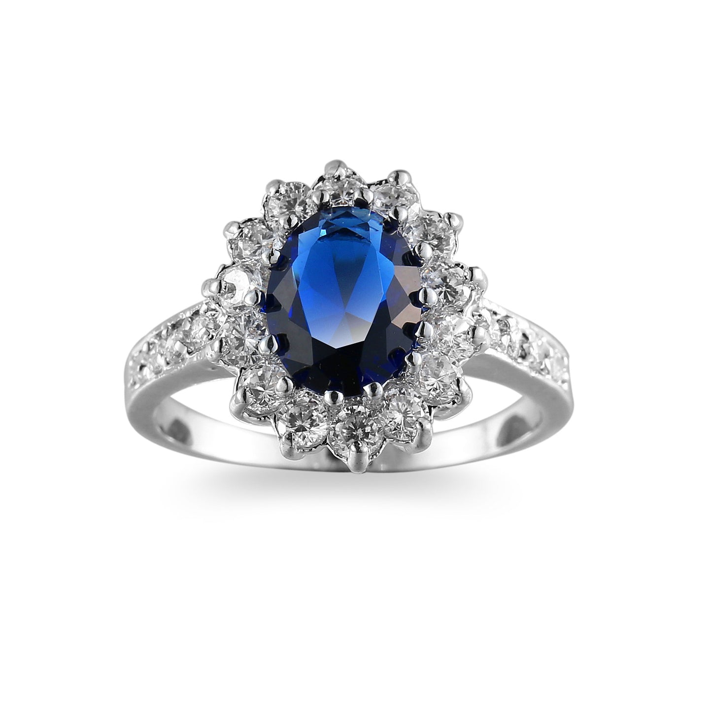 European and American Cross-border Jewelry Fashion OL Emerald Ring Princess Wedding Emerald Same Style Jewelry Advanced Ring