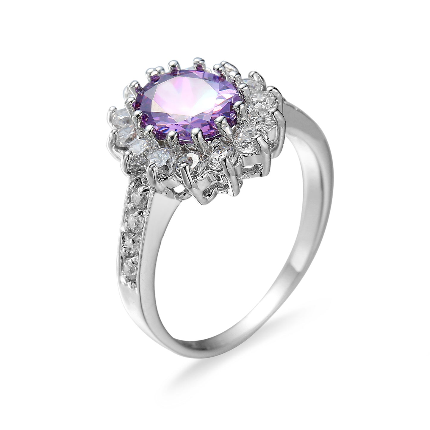 European and American Cross-border Jewelry Fashion OL Emerald Ring Princess Wedding Emerald Same Style Jewelry Advanced Ring