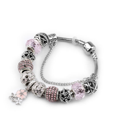 AliExpress Cross-border European and American Creative Jewelry Fashion DIY Crystal Beaded Bracelet Crystal Bracelet Ladies Jewelry