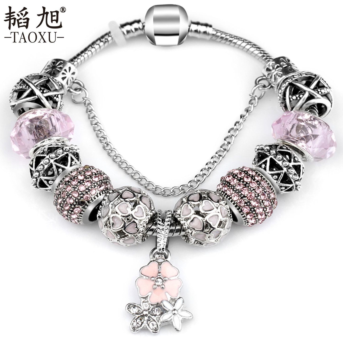 AliExpress Cross-border European and American Creative Jewelry Fashion DIY Crystal Beaded Bracelet Crystal Bracelet Ladies Jewelry