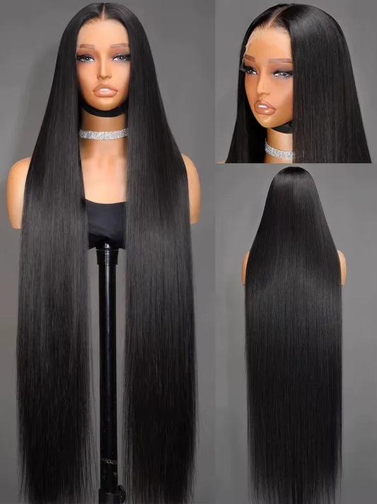 Bone Straight Wigs Human Hair 13x6 HD Lace Frontal Wig 30 32Inch Lace Front Wig 5x5 Closure Glueless Natural For Women