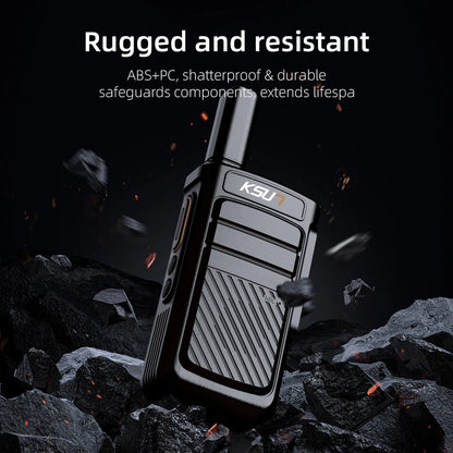License Free Walkie Talkie 2 Pcs Wireless Copy Portable Radio Station UHF Type-C Charging Two Way Radio for Hotel Restaurant X12