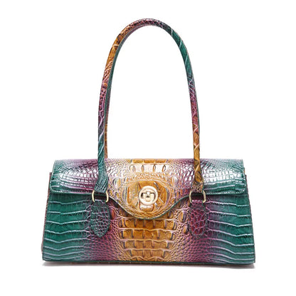 XMESSUN New Crocodile Pattern Handbag Bags for Women 2026 Fashion Designer Luxury Vintage Lady PU Leather Shoulder Crossbody Bag