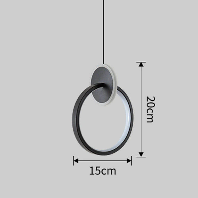 Room Decor Ring  Lustres Lamparas Colgantes Para Techo Chandeliers Luminaria Suspension Pendant Lights Lamps Luminaire Suspendu
