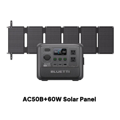 BLUETTI AC50B Portable Power Station | 700W 448Wh Solar Generator Lightweight for Outdoor Camping RV Travel Home Backup Emergenc