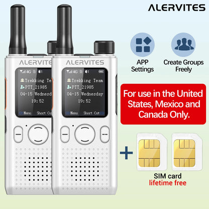 Baofeng AT1 POC Radio Lifetime Free Use Create Groups Freely Global 4G/5G Network Walkie Talkie Unlimited Distance ALERVITES