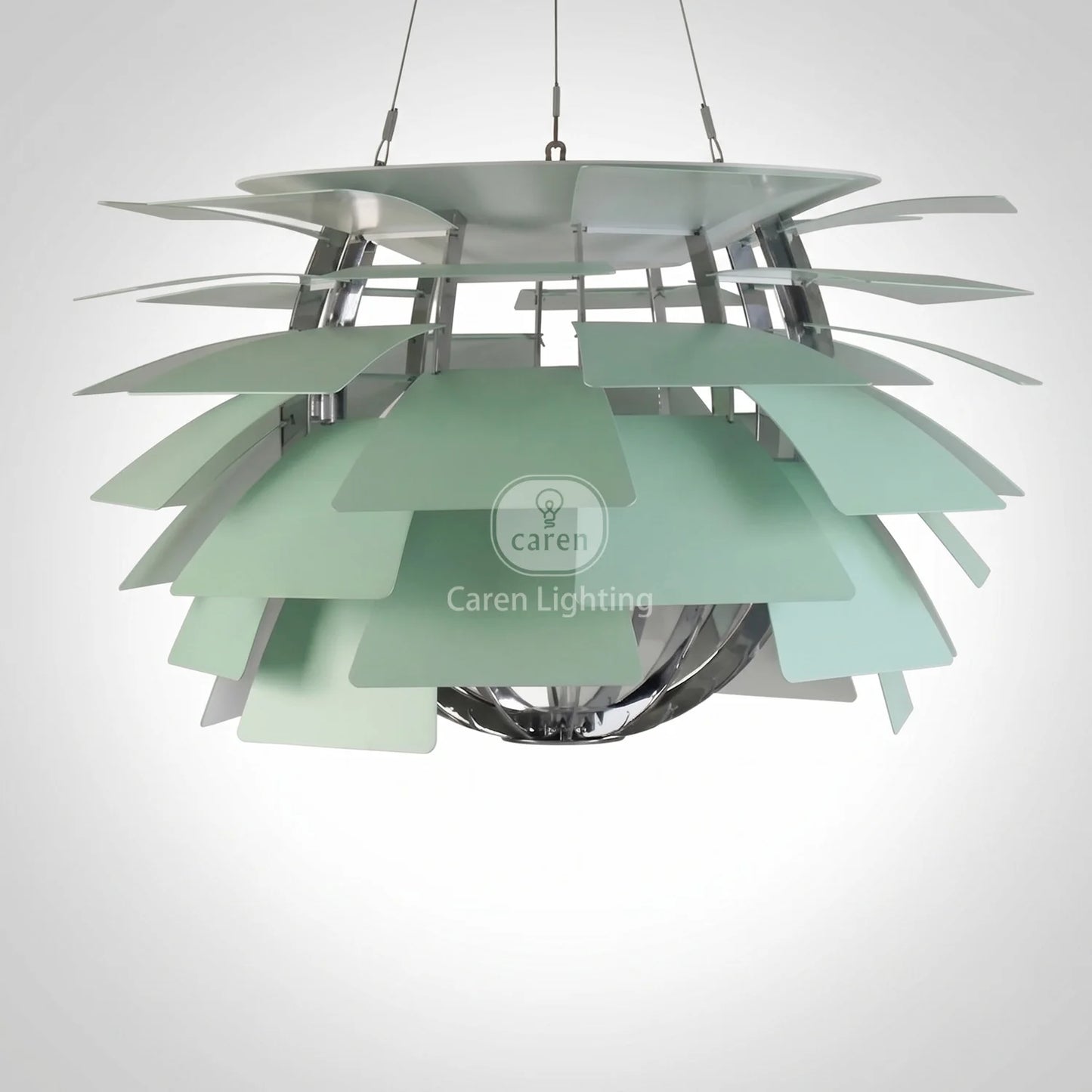 Mid-Century Danish Iconic Lights DIY Full Component Conifer Cone Chandelier Layered Petal Pendant Core Support Skeleton Leaves
