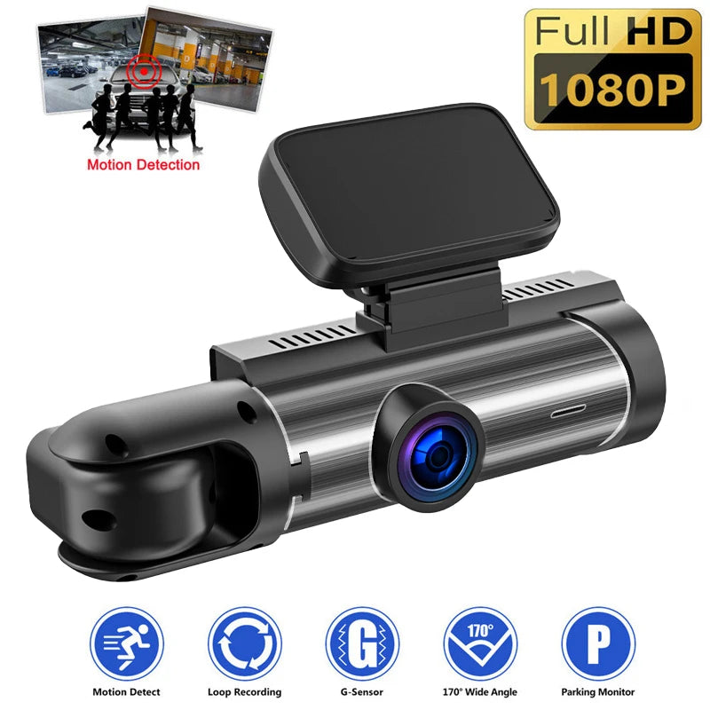 ZNLYRION Driving Recorder M8-32GB Full HD 1080P Car Dashcam Front+Interior Rear Camera 130° Wide Angle Night Vision G-Sensor Parking Monitor Car Driving Recorder