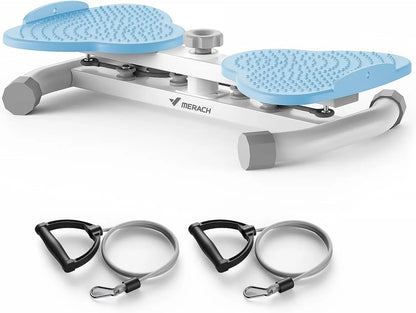 MERACH Waist Twister Board with Pull Cords Dual Pedal Ab Twister 300 lbs Capacity Silent Anti-Slip Core Exerciser with Foot Massage Slim Waist Love Handle Workout Equipment for Home Office for Women & Seniors